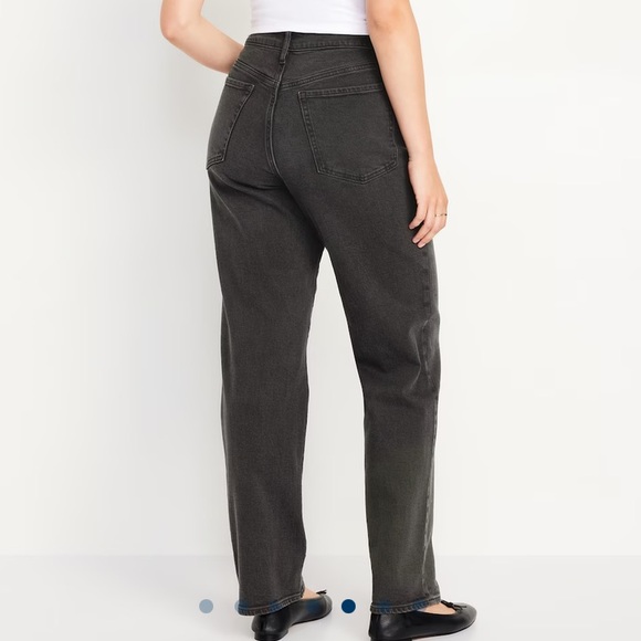 Old Navy High- Waisted OG Loose Black Jeans - Picture 2 of 4